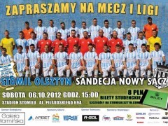 Zapraszamy na mecz Stomil Olsztyn - Sandecja Nowy Sącz 